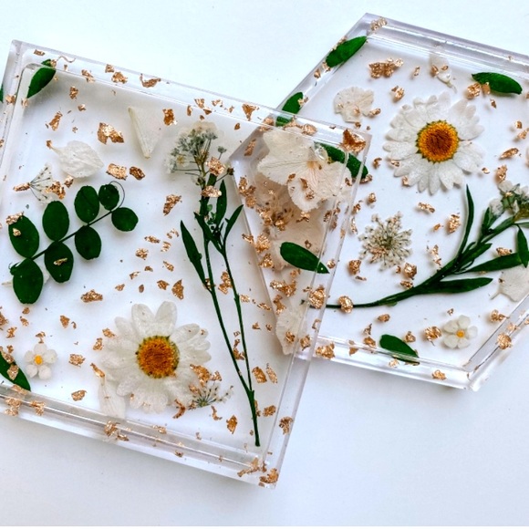 Other - 🌸✨Custom floral coasters!!✨🌸